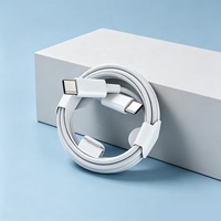 Câble Type-C vers Type-C de 1 m (3 pi) 2A/3A à charge rapide, gaine tressée en TPE, conducteur en cuivre pur, blanc, pour iPhone 15/16/17 et montre connectée