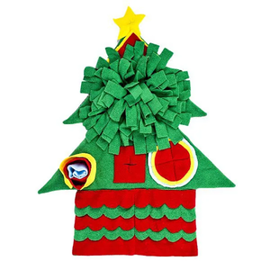 Tapis de renifflement pour animaux de compagnie, tapis d'entraînement, jouets interactifs pour chiens, tapis de renifflement carré pour l'alimentation par le nez, série de Noël - Product Image 4