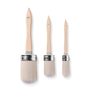 Pinceau ovale professionnel de grande taille pour la <span class=keywords><strong>peinture</strong></span> à la craie et au lait, et les pinceaux à cire, <span class=keywords><strong>peinture</strong></span> DIY, pochoirs ronds doux pour meubles - Product Image 5