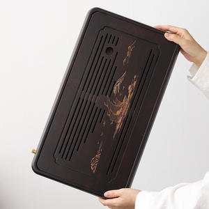 Bandejas de té pequeñas para el hogar al por mayor con drenaje y almacenamiento de agua, mesas de té individuales pequeñas para distribución. - Product Image 2