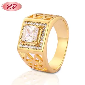 Gift Item For Weddings Fashion Jewelry Cubic Zirconia Rings for Women Wholesale Finger Gold Plated Rings