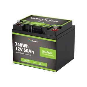 Batterie agli ioni di litio a ciclo profondo di vendita calda batteria 12V 60Ah LiFePO4