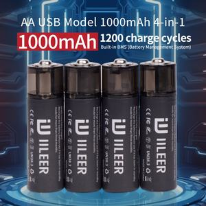 Batería Recargable USB-A IILEER de 1000mAh y 1.5V, Prácticas Baterías de Iones de Litio para Electrodomésticos - Product Image 2