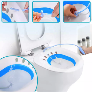 Bagno pieghevole yoni Sitz per wc sedile a vapore bagno Sitz per trattare ferite post-partum, emorroidi, cura perineale con Flusher - Product Image 3