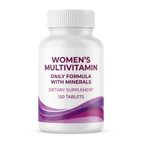 Özel Marka Yetişkin Kadınlar İçin Multivitamin Mineral Tabletleri Vitamin D Vitamin C Çinko Günlük Besin Takviyesi 60 Tablet