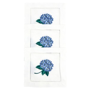 <span class=keywords><strong>Serviette</strong></span> en <span class=keywords><strong>tissu</strong></span> brodée d'hortensias, coins perforés, bords cousus, sous-verre, best-seller transfrontalier - Product Image 5