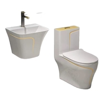 Pompa Toilet Keramik Warna-warni Penghemat Air Penghilang Bau Diameter Besar Anti Cipratan Air Modern Minimalis