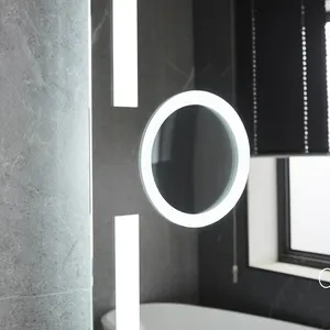 Fábrica diretamente venda moldura relógio de iluminação decoração parede led espelho