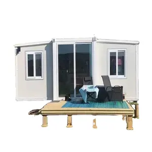 20/40 Foot Twin Wing Expansion Box Container Room Mobile Small House 2 Bedrooms Living Room Bathroom-All Steel Construction