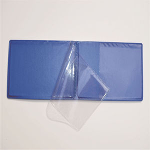 Vehicle inspection station black and blue driver's license and vehicle registration <b>document</b> leather sleeve, notebook <b>holder</b>, - Product Image 3