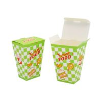 Boîte en carton jetable pour emballage alimentaire, papier spécial enduit de cire blanche de qualité alimentaire, résistant à la graisse, 28 g/m², fabrication sur mesure