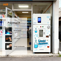 Le distributeur automatique de liquides XY Mini est doté d'un écran tactile de 10,1 pouces et peut vendre des produits liquides tels que la lessive.