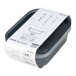 Inomata 290ml nero Set da 2 pezzi per alimenti e contenitori sicuri per microonde - Product Image 1