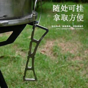 Grille de cuisson vapeur en acier inoxydable, portable, pour le camping et la cuisine en plein air - Product Image 4