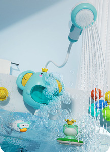 Jouet de <span class=keywords><strong>bain</strong></span> multifonctionnel <span class=keywords><strong>Elephant</strong></span> Bath Shower Baby Bathing Toy Infants Bathtub Water Spray Shower Head & Bubble Maker Toy W/ Light Music - Product Image 3