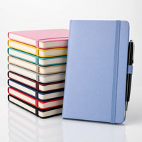 Carnet en cuir PU personnalisé avec logo, sangle élastique, porte-stylo, carnet imprimé avec logo, bloc-notes, journal