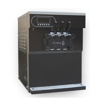 Grote capaciteit ijsmachine voor op het aanrecht, fruitwateropties, 3-smaken soft serve machine, 304 roestvrij staal, 1500W