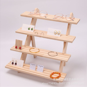 Support de présentation de bijoux en bois massif, minimaliste et tendance Instagram, idéal pour boucles d'oreilles et clous d'oreilles, parfait pour les vendeurs de rue, pour une présentation optimale. - Product Image 1