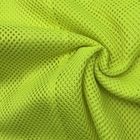 Tissu en maille polyester jaune fluorescent 150 g/m², filet respirant haute visibilité pour gilets de sécurité et vêtements de travail routier