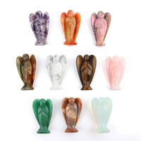 Figurines d'anges et archanges en pierre de quartz naturelle sculptées à la main pour la décoration - Vente en gros