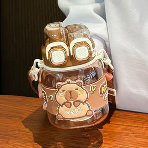 Gourde à double bec Aulittle Silly Kids 500 ml en Tritan sans BPA avec sangle pour l'école - Product Image 4