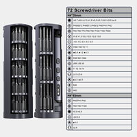 Tournevis électrique de précision 78-en-1 rechargeable, nouveau boîtier de rangement rotatif en tube carré pour centre de réparation, vente en gros OEM