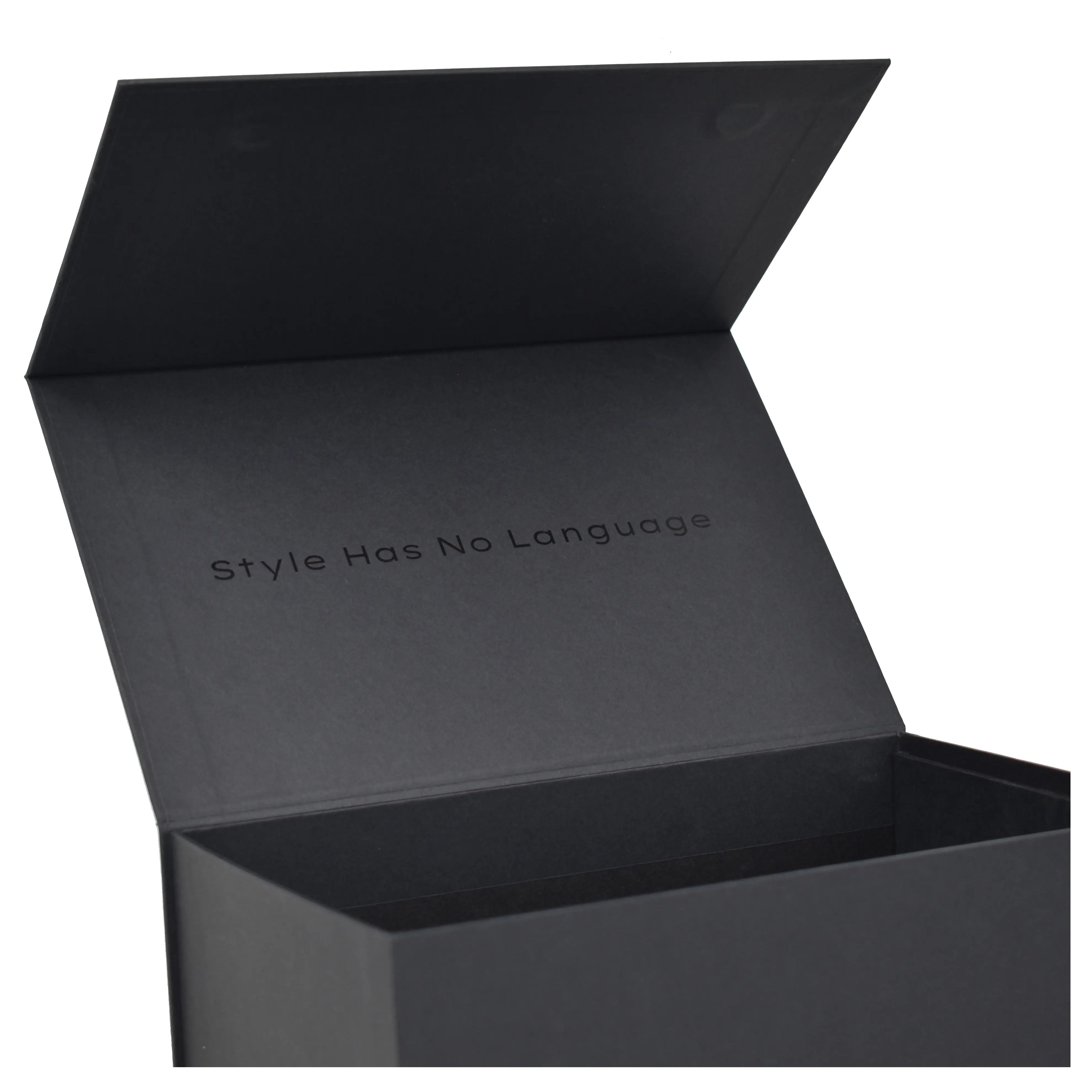 Eco friendly Custom Design Black Logo Foil Foldable Rigid Paper Cardboard Handmade Magnetic Closure Luxury Gift Packaging Box