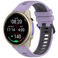 Bracelets en silicone souple 22mm pour Garmin Forerunner 970 Bracelet de montre de sport double couleur 47mm pour ceinture universelle Garmin