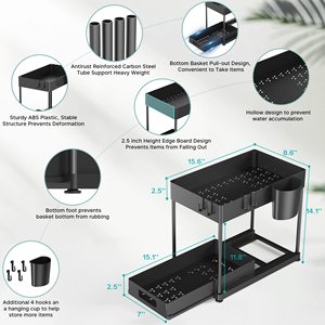 Pull Out Spice <b>Shelf</b> Desktop Drawer Storage Organizer Kitchen Multi Functional Under Sink Organizer Storage Racks and <b>Shelves</b> - Product Image 5