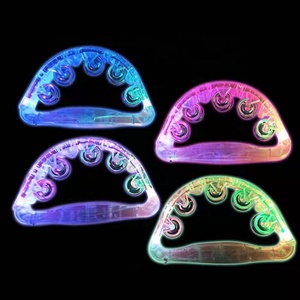 Logo personnalisé <span class=keywords><strong>tambourin</strong></span> lumineux musical clignotant en plastique LED KTV secoueur de main Instrument de percussion - Product Image 2