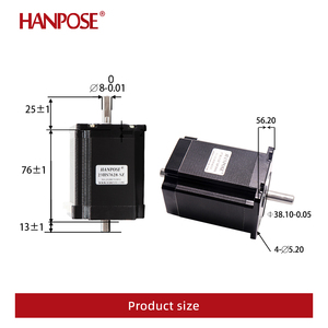 HANPOSE Nema23步进电机1.8度23HS7628-SZ 2相4引线57用于数控蜗轮修边机双轴步进电机 - Product Image 3