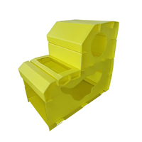Maison pour animaux de compagnie en plastique Coroplast en plastique ondulé pliable recyclable personnalisé, niche pour chien bricolage personnalisée