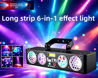 Alison Projecteur de Scène LED 6-en-1 10W avec Son et Télécommande pour DJ/KTV - Éclairage Laser Coloré à Faisceau et Stroboscope AC110V-240V