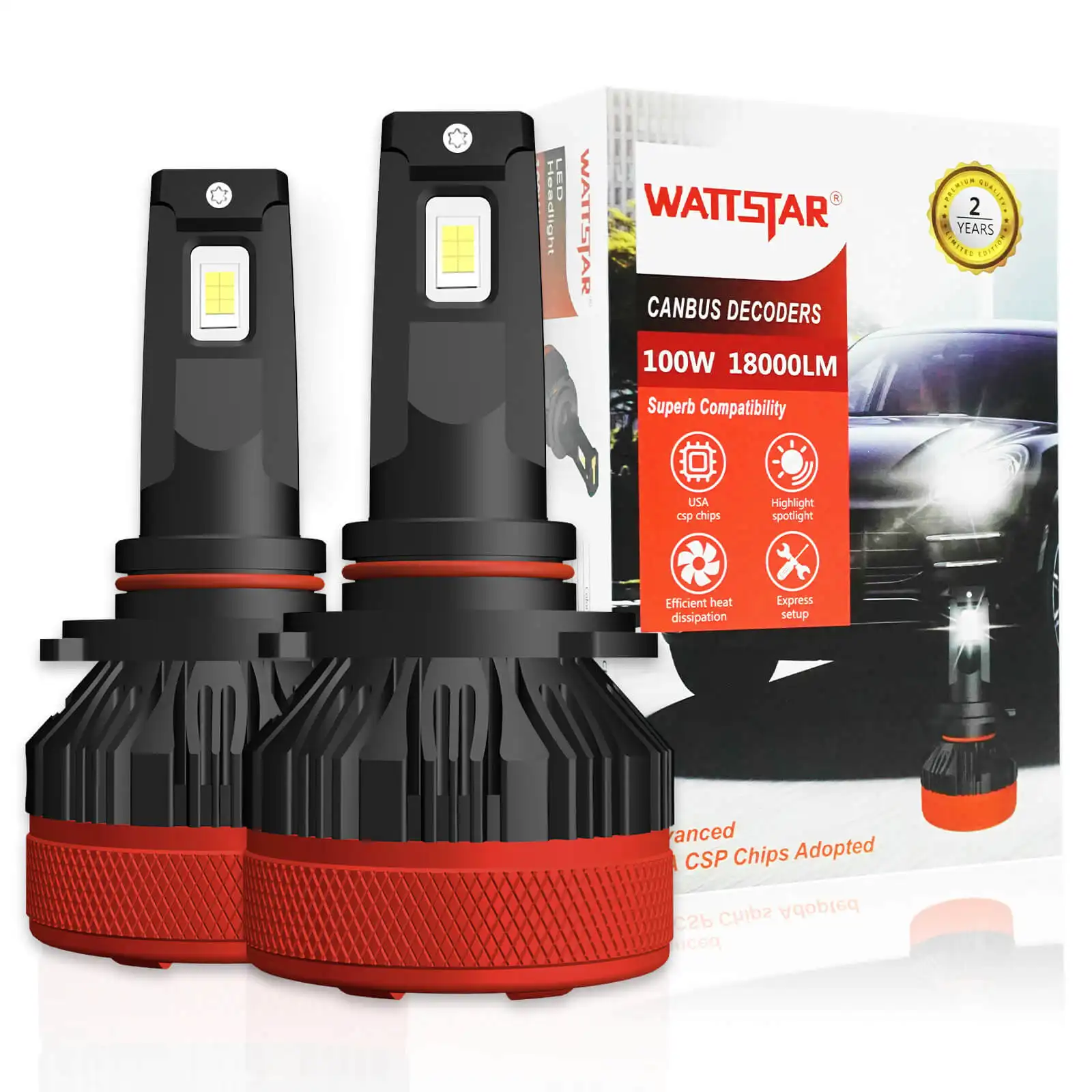 Wattstar N21 8000K 순수 화이트 최신 자동 LED H4 H7 H11 50W 6000LM 자동차 헤드 램프 헤드 라이트 자동 안개등 오토바이 라이트