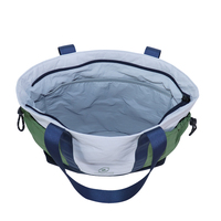 Bolsa de Mano con Cierre de Cremallera Minimalista y Ecológica de la Serie Color-blocking de Tyvek de Nuevo Diseño, Adecuada para Viajes, Salidas Diarias y Playa