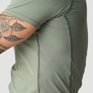 เสื้อยืดวิ่งออกกำลังกาย ระบายอากาศ แห้งเร็ว ทรงเข้ารูป ผ้าถักโพลีเอสเตอร์ สำหรับฟิตเนส แขนสั้น - Product Image 3
