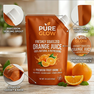 Pochette souple personnalisée de 50 ml/100 ml/250 ml avec bec verseur pour jus d'orange et bière, bouchon refermable, impression par gravure, emballage alimentaire de qualité alimentaire pour boissons - Product Image 4