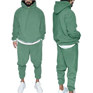 बहु रंग कस्टम हूडि और Sweatpants ग्रीन Streetwear पुरुषों की Hoodies पुरुषों के लिए सेट