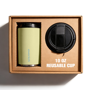 Taza de Café de Acero Inoxidable Everich ODM de 10 oz, Aislada al Vacío, Conserva la Temperatura de la Bebida, Tapa Simple de Apertura Rápida, Antiderrames, Taza de Viaje - Product Image 1