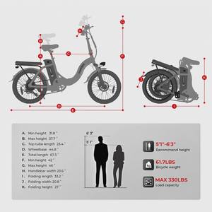 Bicicleta Eléctrica <span class=keywords><strong>Plegable</strong></span> <span class=keywords><strong>SAMEBIKE</strong></span> CY20 de 250w y 20 Pulgadas, Disponible en Almacén de la UE - Product Image 4