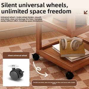 Mesa Auxiliar de Bambú Moderna y Móvil para Sala de Estar, Mesa de Centro, Mesa Lateral para Sofá, para Dormitorio o <span class=keywords><strong>Casa</strong></span> de Alquiler - Product Image 5