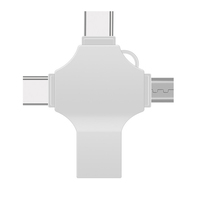Clé USB 2.0 OTG 4 en 1, 4G 8G 16G 32G 64G 128GB, métal, cadeau personnalisé, mini clé USB, logo personnalisé