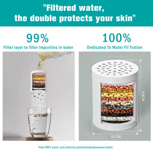 Filtro de cloro de ducha de alto rendimiento Cartucho de filtro de 15 etapas Filtro de ducha revitalizante-Reduce la picazón en la <span class=keywords><strong>piel</strong></span> seca, caspa - Product Image 3