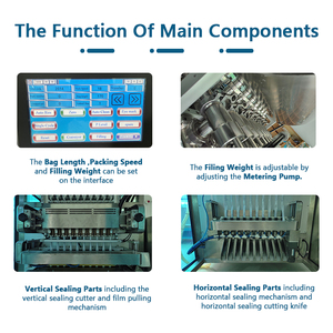 Máquina Envasadora Automática Vertical <span class=keywords><strong>de</strong></span> Alta Velocidad Multifunción para Bolsas <span class=keywords><strong>de</strong></span> Alimentos con Sellado <span class=keywords><strong>de</strong></span> 3 Lados, Llenado <span class=keywords><strong>de</strong></span> Película Plástica Multicarril - Product Image 4
