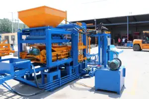 QT4-15 Automatic Hydraulic Block Moulding Machinery Concrete Hollow Brick Making Machine With Factory Price