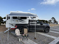 Mini-caravane pliable 4x4 pour pick-up, en fibre de verre, avec toit léger et auvent de toit pour camping en extérieur