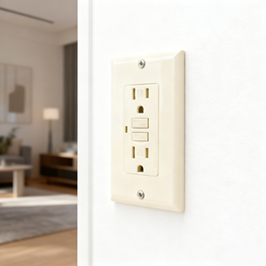 Prise double GFCI homologuée UL 15A 125V avec plaque murale assortie pour usage résidentiel aux États-Unis et au <span class=keywords><strong>Canada</strong></span> - Product Image 3