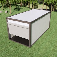 Structure en acier portable, petit kit de maison préfabriquée, garage conteneur démontable pour voitures, cabane modulaire préfabriquée pour abri de stockage
