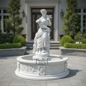 Fuente de Agua de Mármol Natural Personalizada <span class=keywords><strong>TREVI</strong></span> con la Virgen María para Jardín y <span class=keywords><strong>Hotel</strong></span> - Product Image 3