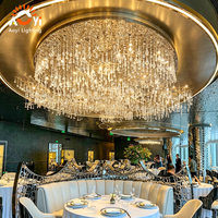 Lustre en cristal en forme de goutte d'eau, style naturel de luxe pour hôtel, chambre privée, salle à manger privée, restaurant